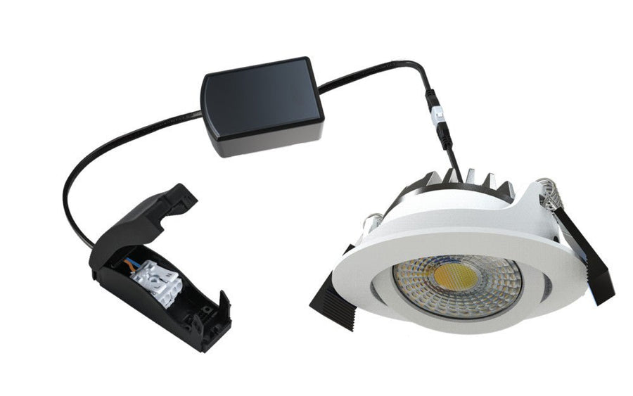 LED's Light Pro Einbaustrahler, dimmbar bis warmweiß, 5 W, 350 lm, 2700 K – 1800 K, Weiß, inkl. Treiber, IP54 - LED.de