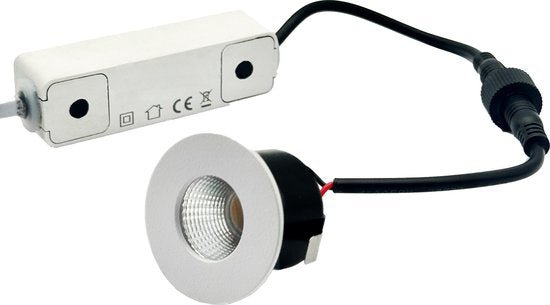 LED's Light PRO mini inbouwspot 3 cm - Voor overkapping, veranda's en inbouwplafonds - Dimbaar - 3 Kleuren plaatjes Inbouwspots LED.nl