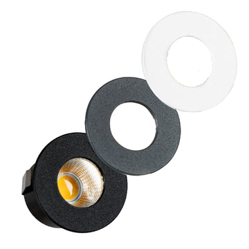 LED's Light PRO Mini-Einbaustrahler 3 cm - Für Vordächer, Veranden und abgehängte Decken - Dimmbar - Grau - LED.de