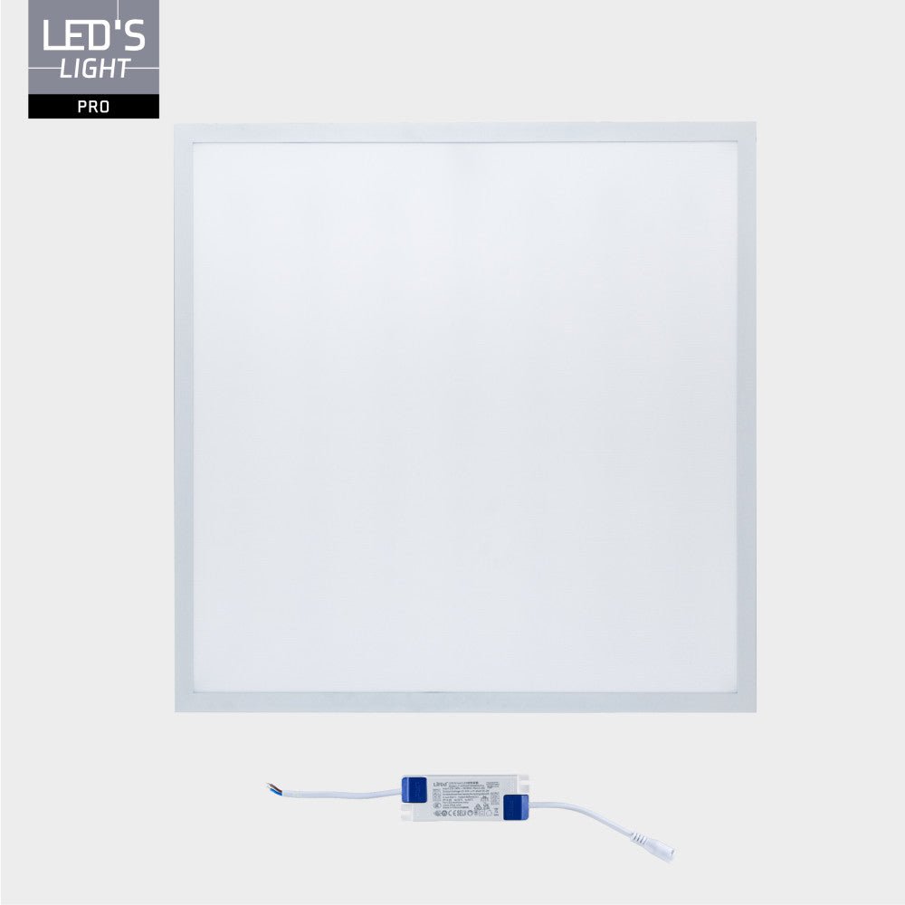 LED's Light Pro Paneel - 180lm/w - 25W 4500lm 4000K UGR<19 - 620x620mm - Lifud-driver - Wit - Duitse maat Panelen LED.nl