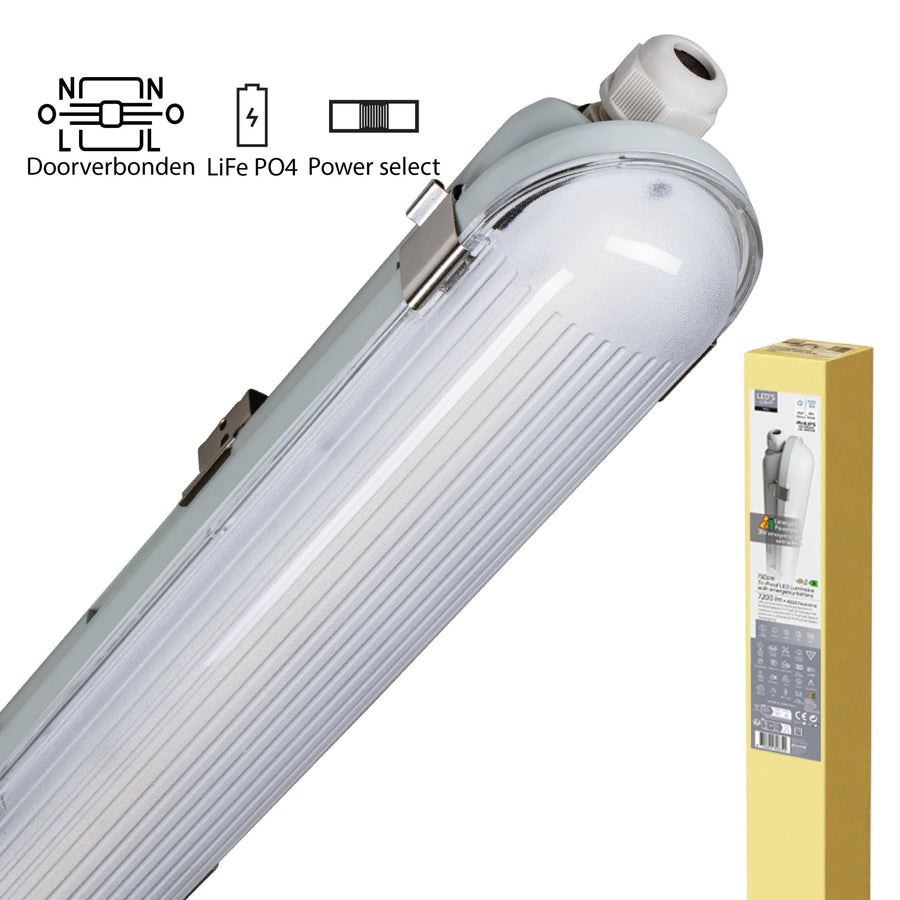 LED's Light PRO Philips LED TL armatuur 150 cm - Met noodaccu - 185lm/w - Energielabel B - 47W 7200lm 4000K LED.nl