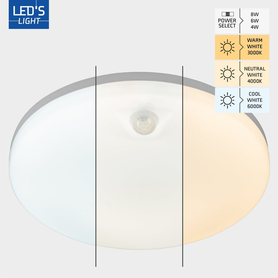 LED's Light Pro Plafondlamp met sensor - Bewegingssensor en schemersensor - 6 standen - 25 cm Plafondlampen LED.nl