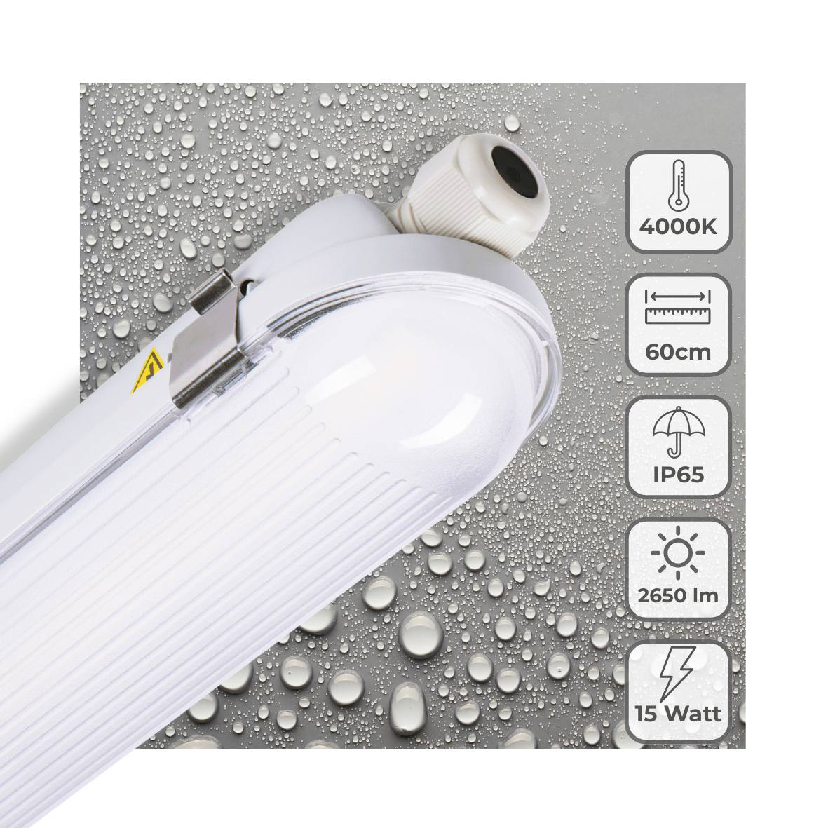 LED's Light Pro TL Armatuur Strip 60 cm - Energielabel B - IP65 waterdicht - 2650 lm - LED.nl