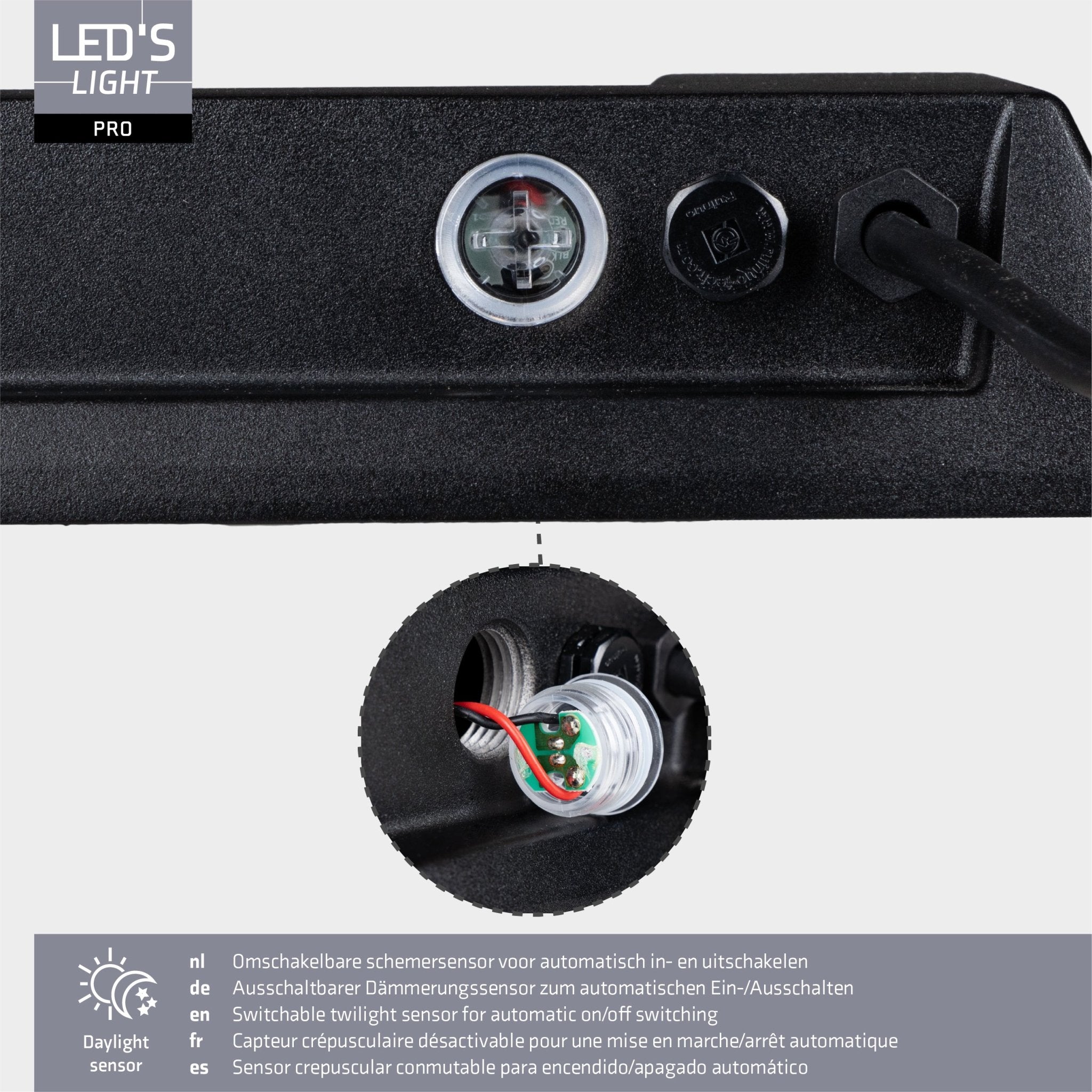 LED's Light Professionele LED Schijnwerper 18500 - 3 lichtstanden - Waterdicht - 100 watt - LED.nl