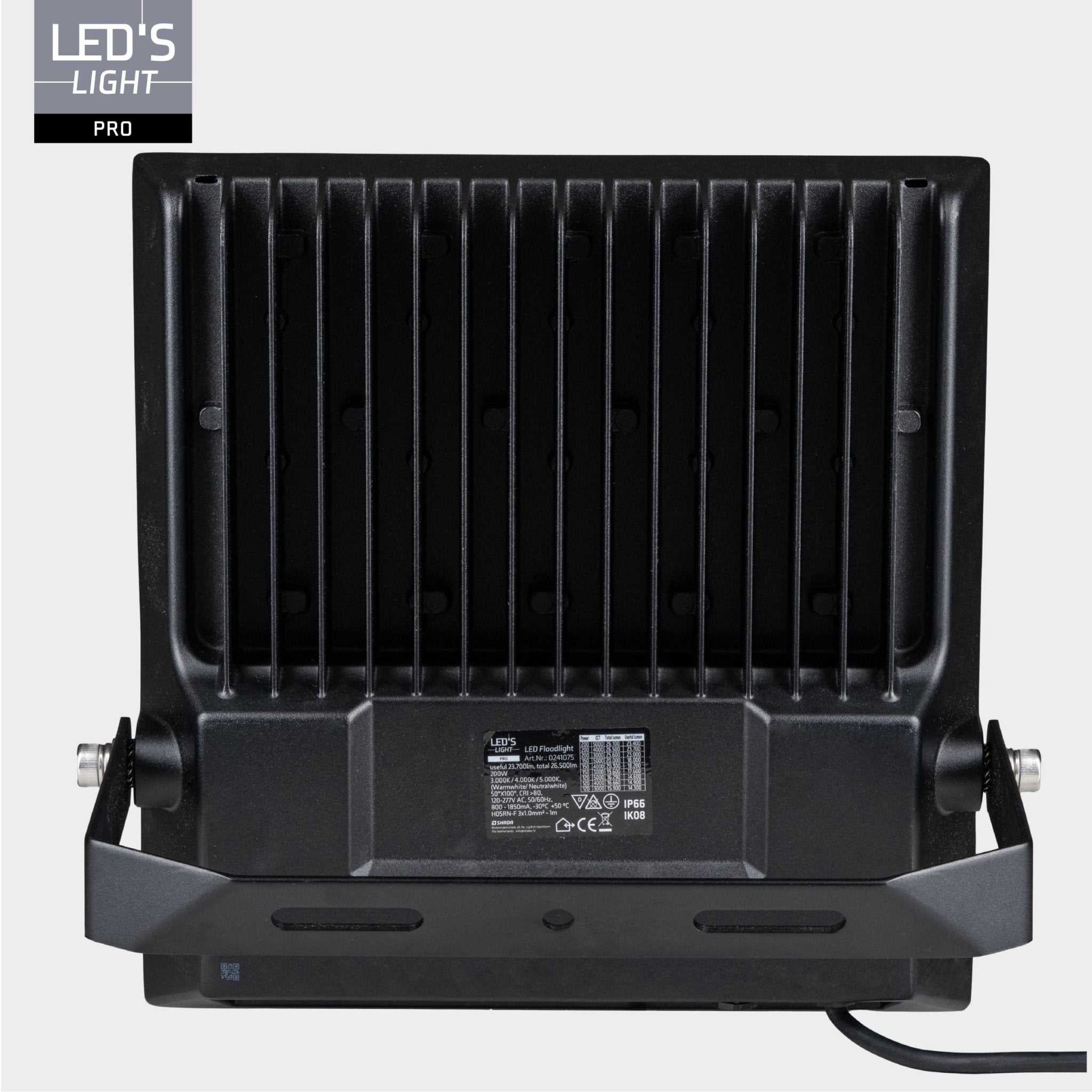 LED's Light Professionele LED Schijnwerper 28000 - 3 lichtstanden - Waterdicht - 200 watt - LED.nl