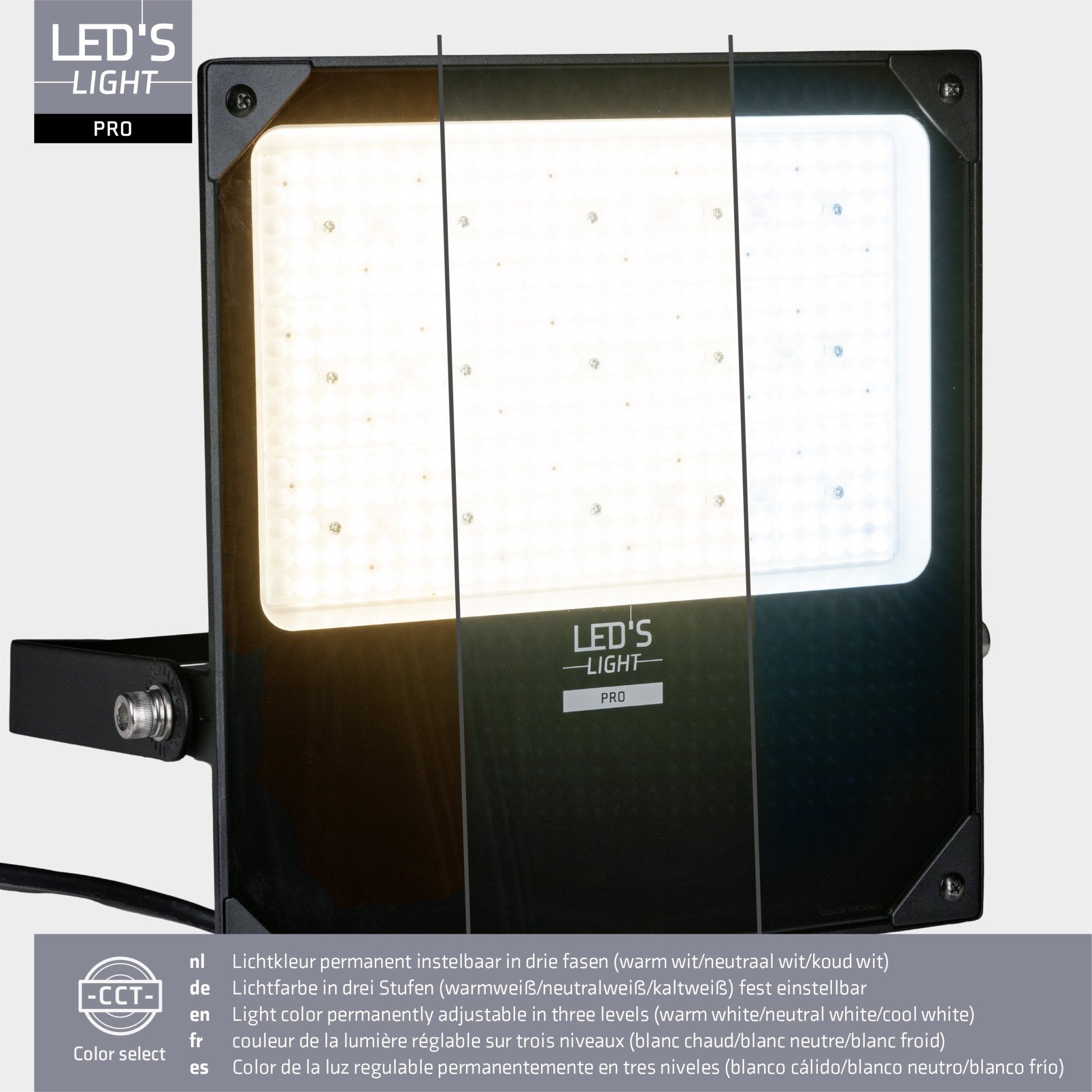 LED's Light Professionele LED Schijnwerper 28000 - 3 lichtstanden - Waterdicht - 200 watt - LED.nl