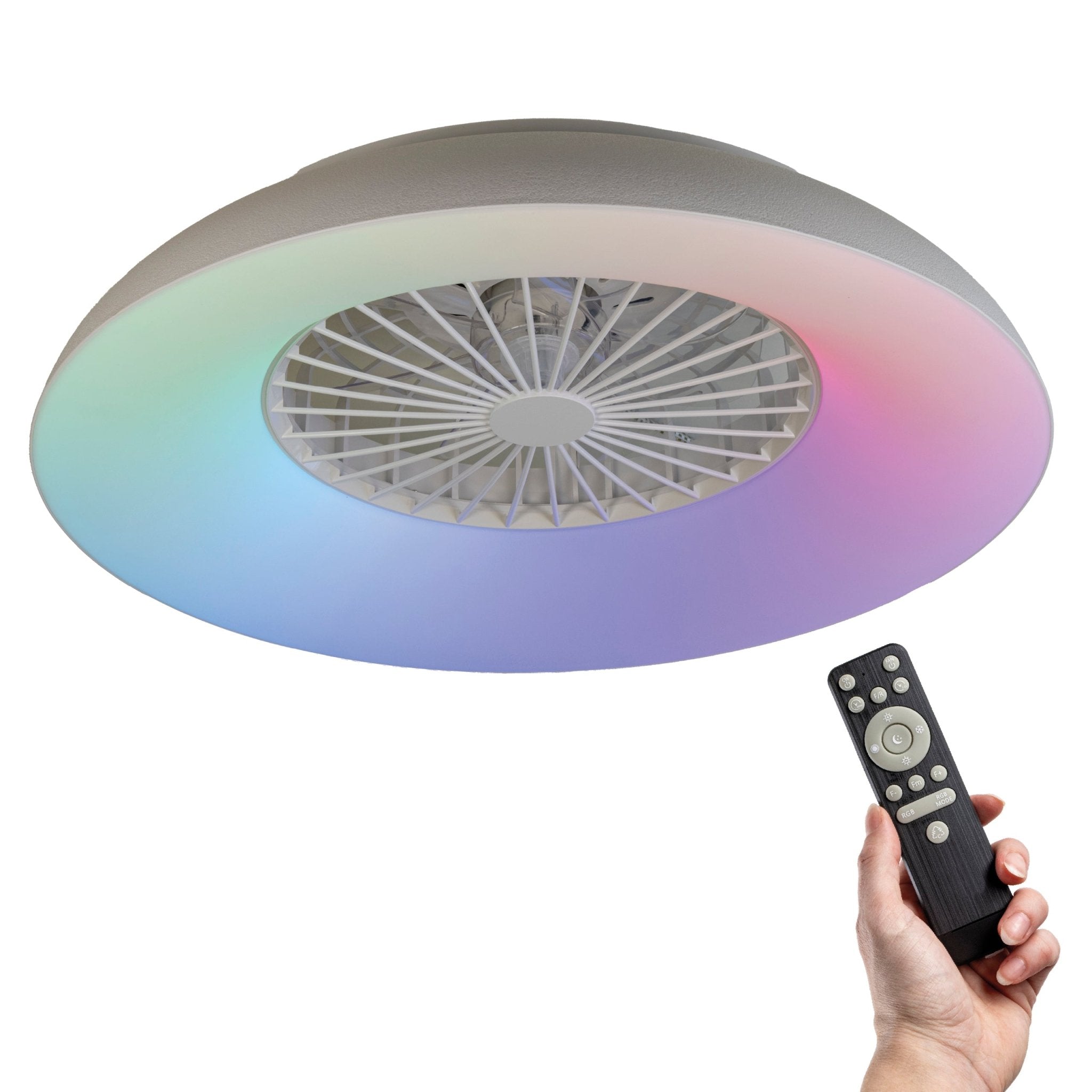 LED's Light RGB Plafondlamp met ventilator - 54W 3950lm 2700K/6500K/RGB - Ø600mm IP20 - Dimbaar - LED.nl