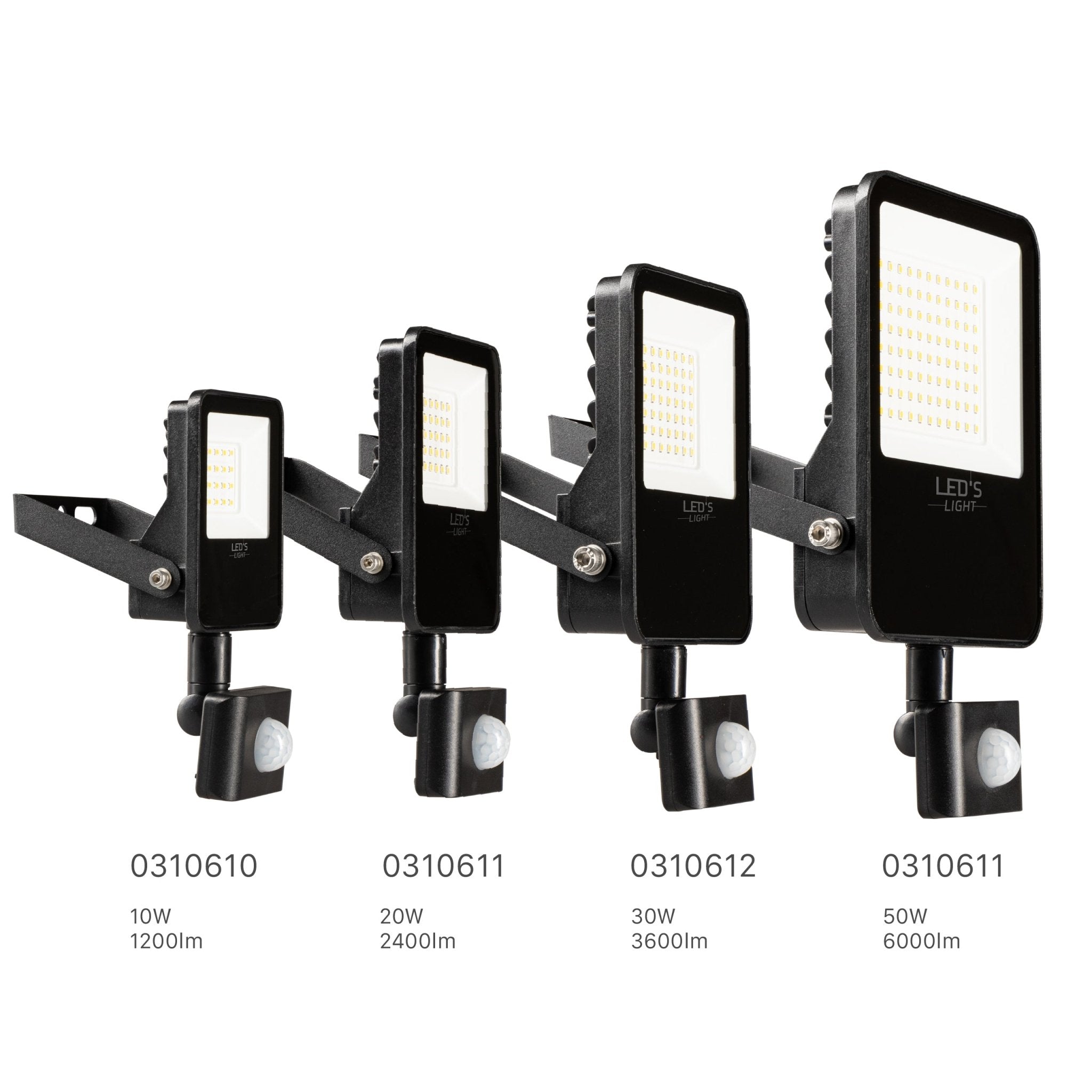 LED's Light Schijnwerper met Bewegingssensor 6000 - Waterdicht & Kantelbaar - 50W - LED.nl