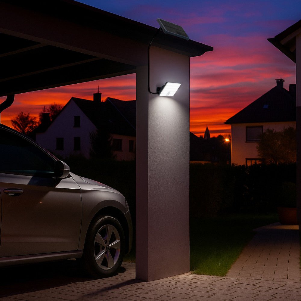 LED's Light Solar buitenlamp met sensor en zonnepaneel - 500lm 4000K - Zwart - IP65 Schijnwerpers LED.nl