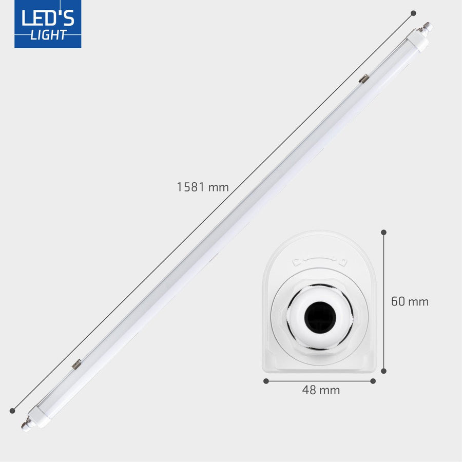 4 PACK - LED's Light TL armatuur met Strip - Koppelbaar - 46W 150cm 5520lm 4000K LED.nl