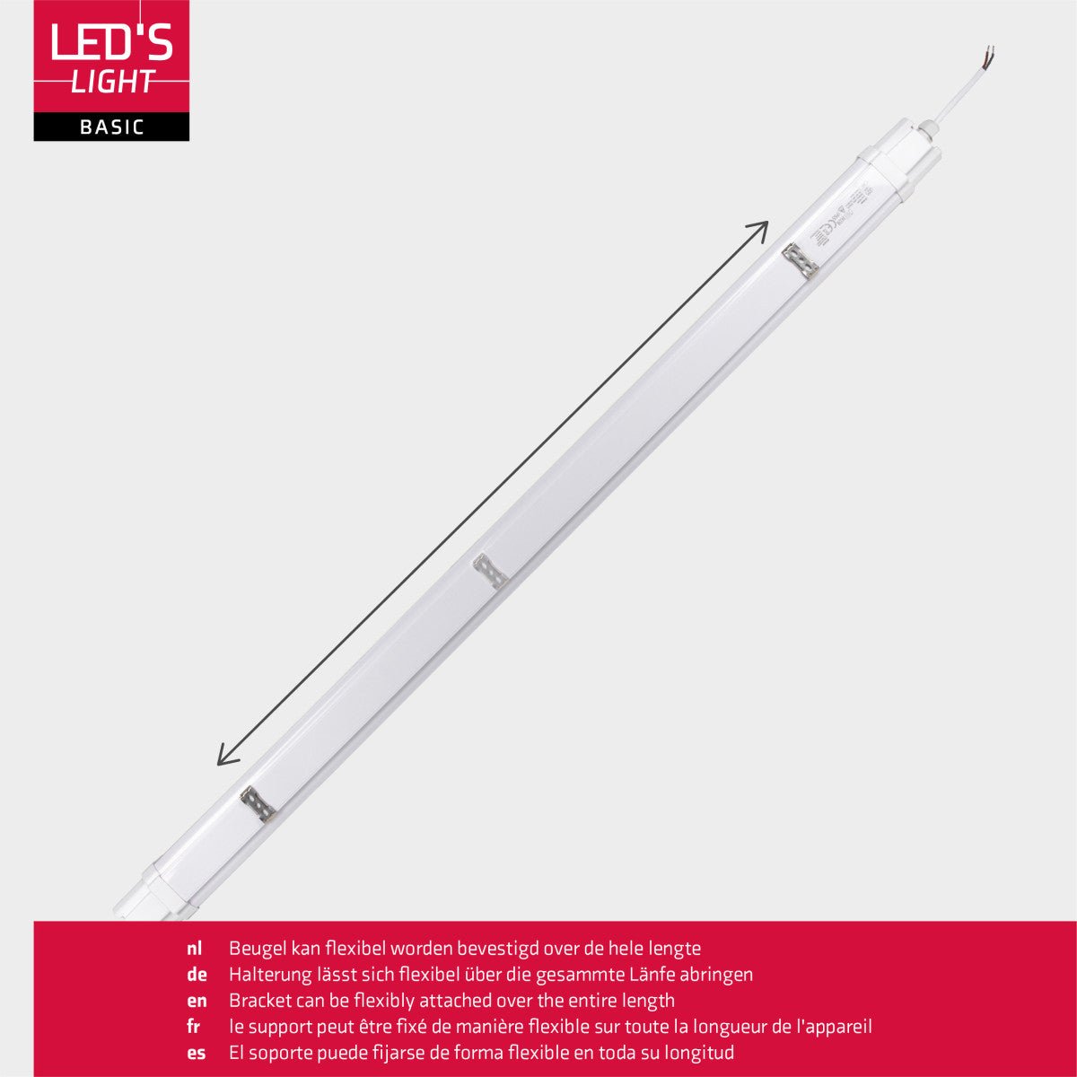LED's Light TL Licht balk 120 cm - Geschikt voor alle binnen en vochtige ruimtes - 18W - IP65 - LED.nl