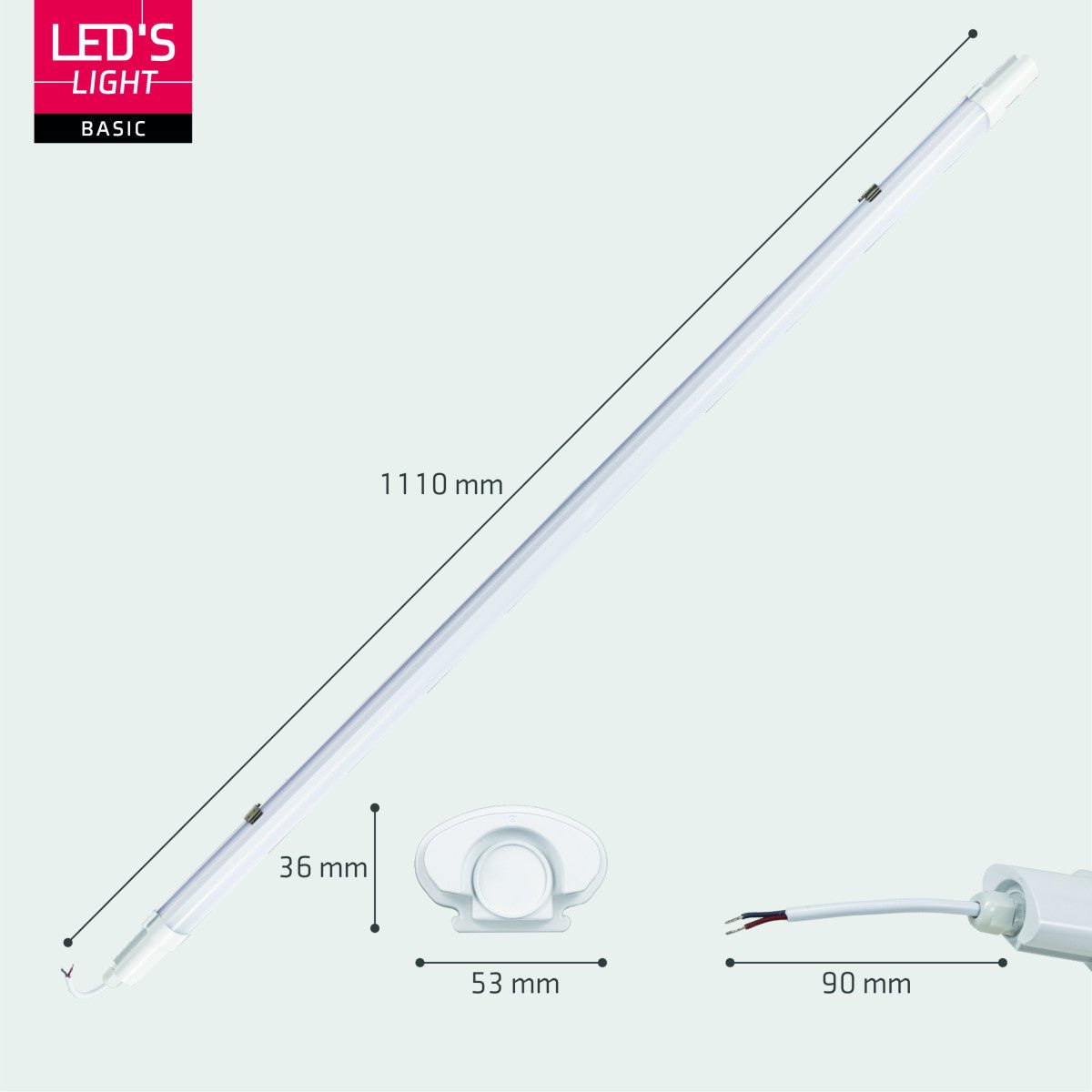 LED's Light TL Licht balk 120 cm - Geschikt voor alle binnen en vochtige ruimtes - 18W - IP65 - LED.nl