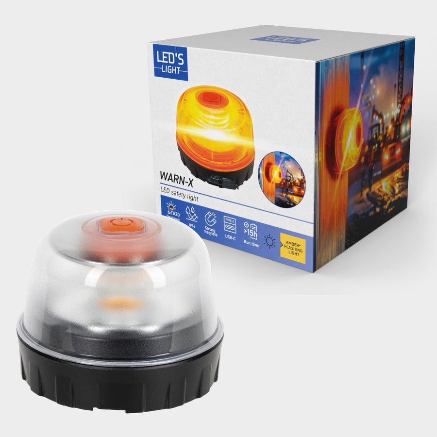 LED's Light WARN-X LED signaal-noodverlichting -5000mAh - IP54 - Amber Noodverlichting LED.nl