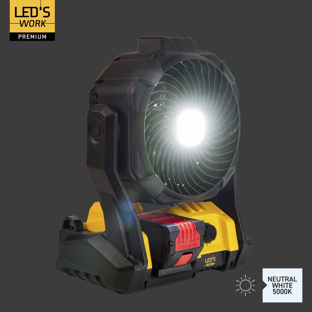 LED's Work 18V werklamp met ventilator - 48W 3000lm 5000K - IP20 - LED.nl