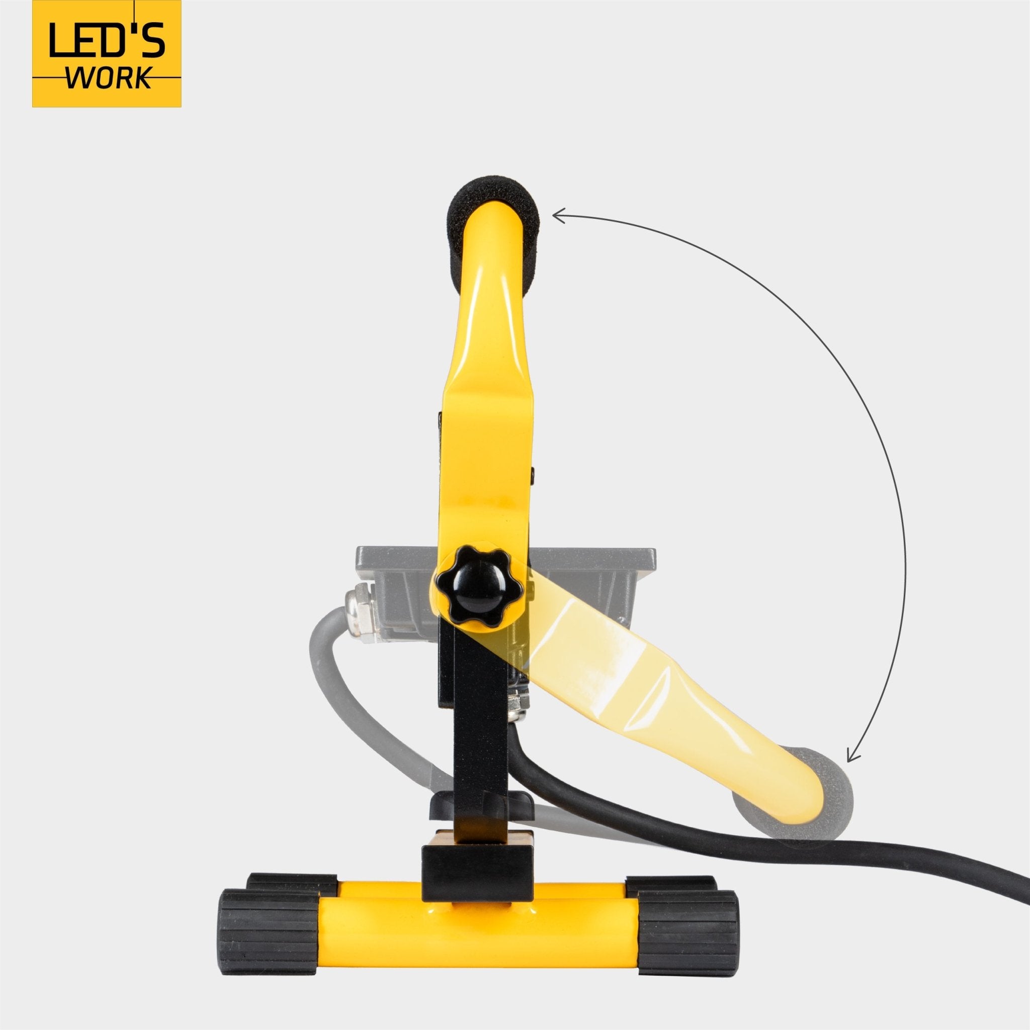 LED's Work Bouwlamp 2000 - Verstelbare beugel - Waterdicht (IP65) - Zwart geel - LED.nl