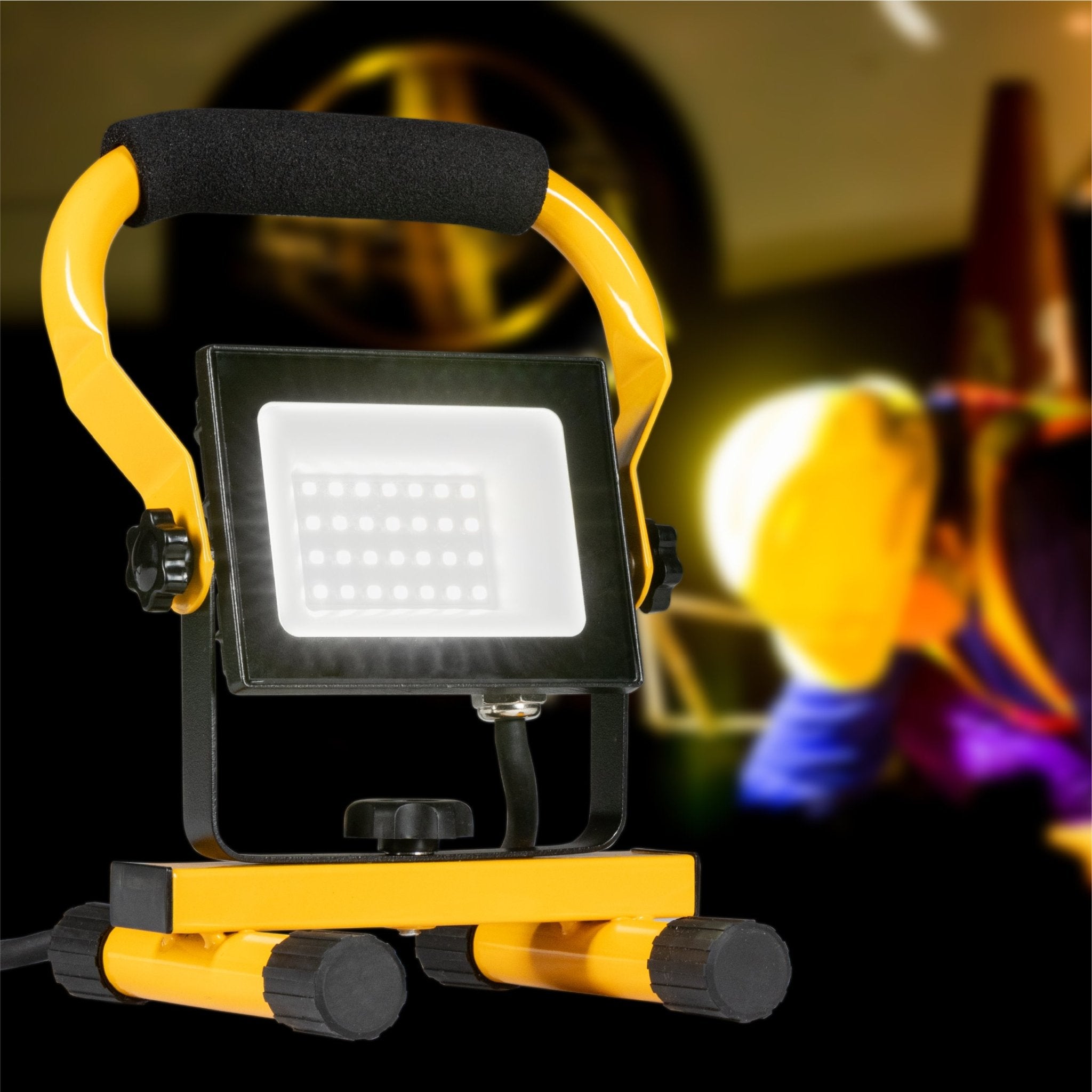 LED's Work Bouwlamp 2000 - Verstelbare beugel - Waterdicht (IP65) - Zwart geel - LED.nl
