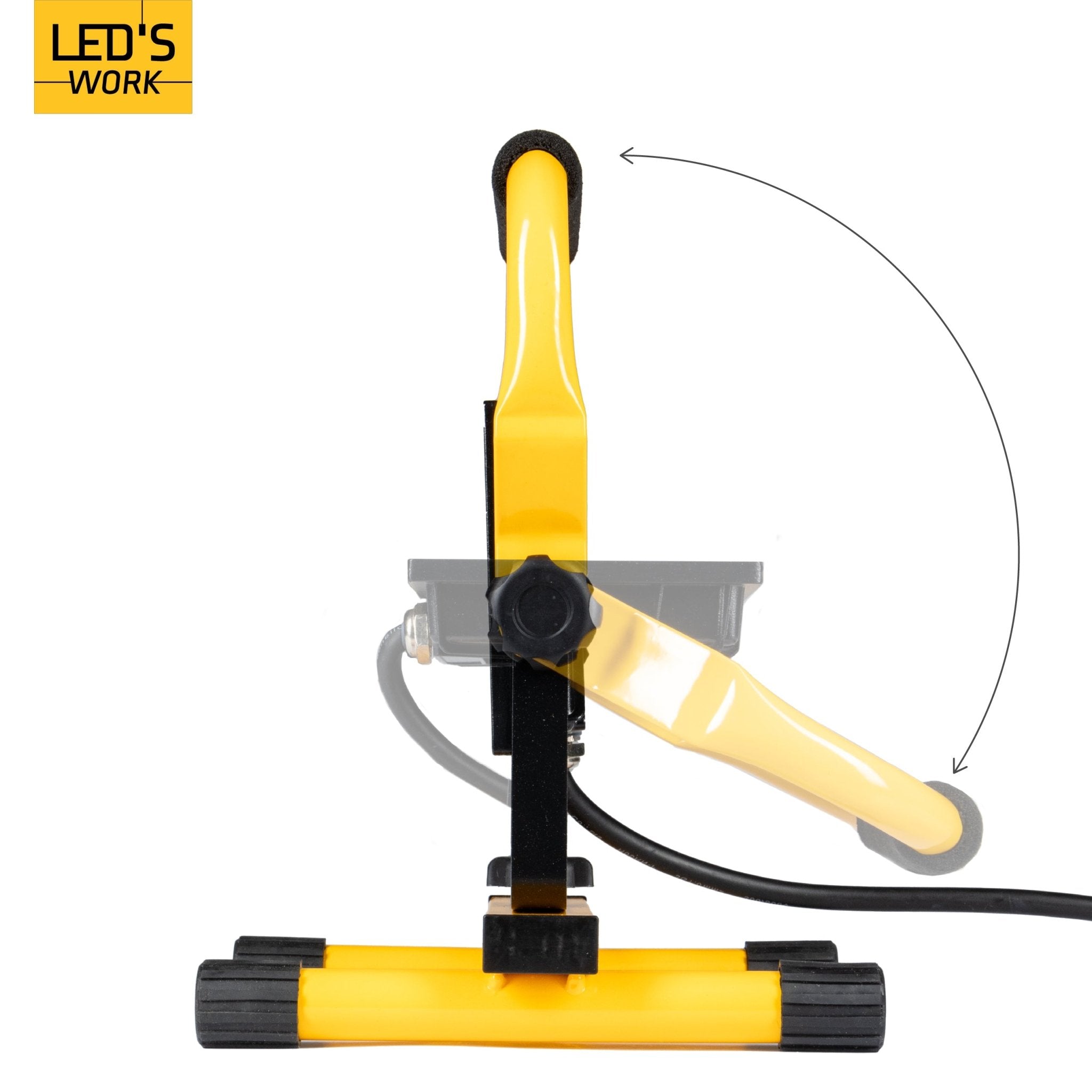 LED's Work Bouwlamp 3100 - Verstelbare beugel - Waterdicht (IP65) - Zwart geel - LED.nl