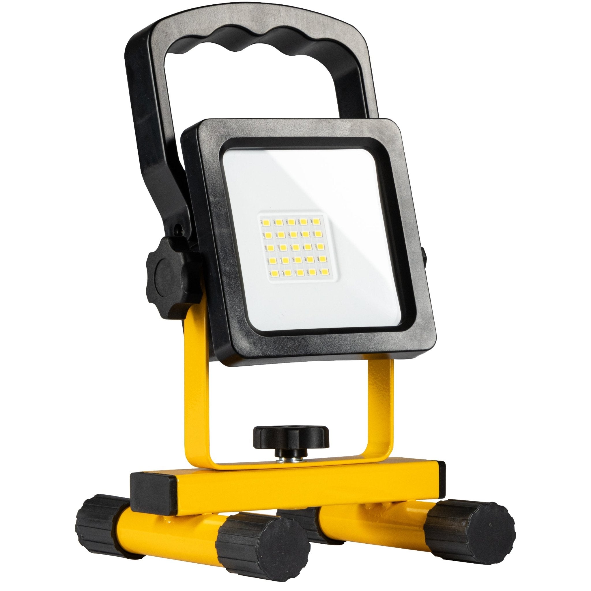 LED's Work draadloze LED Bouwlamp op accu 1200 - Oplaadbaar en kantelbaar - Zwart geel - LED.nl