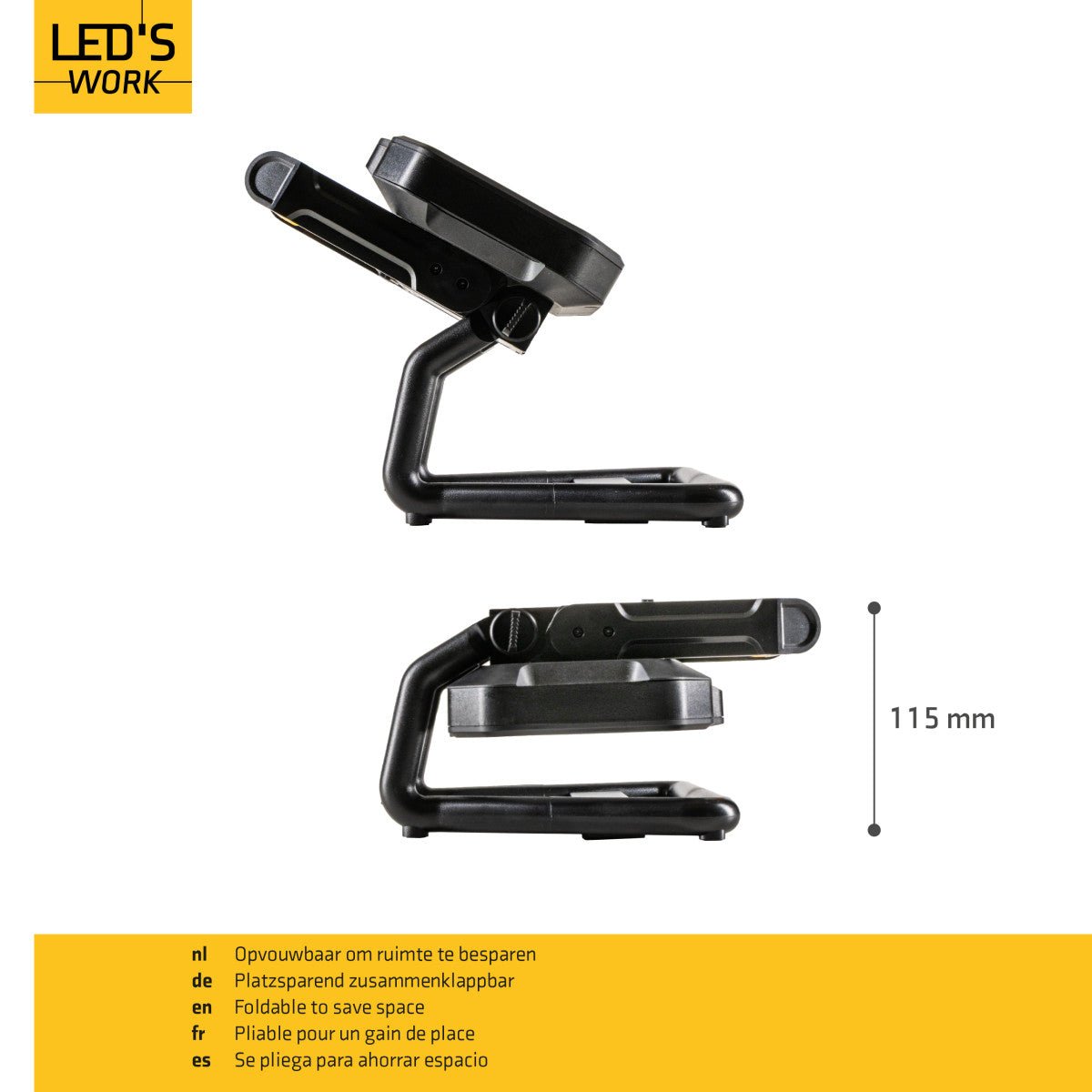 LED's Work LED Bouwlamp oplaadbaar 2000 - Werkt draadloos op accu - Stof - en waterdicht - LED.nl