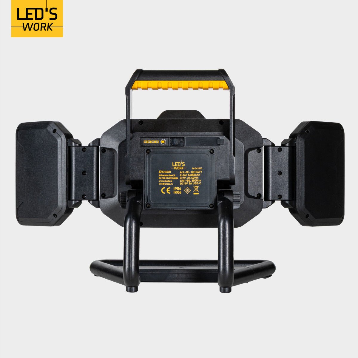 LED's Work LED Bouwlamp oplaadbaar 4000 - Werkt draadloos op accu - Stof - en waterdicht - LED.nl