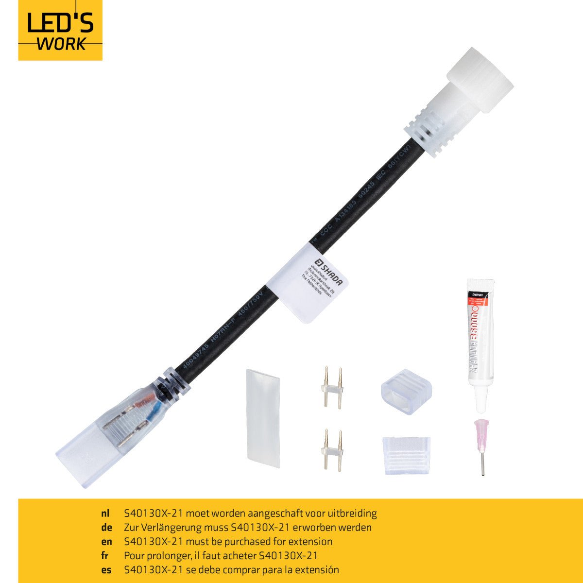 LED's Work LED Rope Lichtslang 50 meter bouwverlichting - Verlengbaar tot 100 meter - 40.000 lm - LED.nl