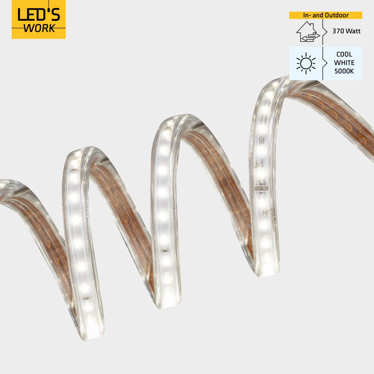 LED's Work LED Rope Lichtslang 50 meter bouwverlichting - Verlengbaar tot 100 meter - 40.000 lm - LED.nl