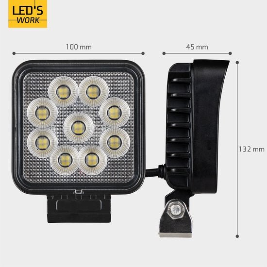 LED's Work LED Schijnwerper voor voertuigen - Geschikt voor tractor, vrachtwagen, auto, bus en schip - 26W - LED.nl