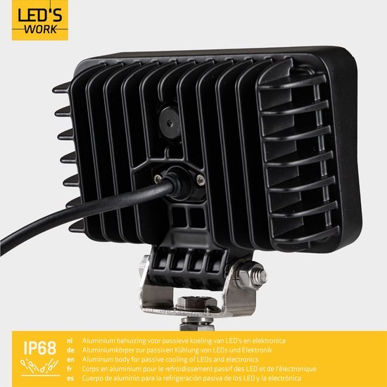 LED's Work LED Schijnwerper voor voertuigen - Geschikt voor tractor, vrachtwagen, auto, bus en schip - 45W - LED.nl