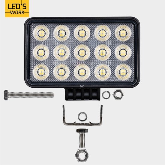 LED's Work LED Schijnwerper voor voertuigen - Geschikt voor tractor, vrachtwagen, auto, bus en schip - 45W - LED.nl