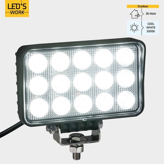 LED's Work LED Schijnwerper voor voertuigen - Geschikt voor tractor, vrachtwagen, auto, bus en schip - 45W - LED.nl