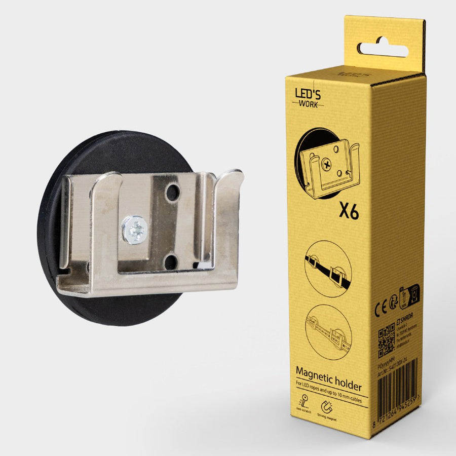 LED's Work LICHTSCHLAUCH Zubehör - Magnet - 19mm Ø47mm - Schwarz - LED.de