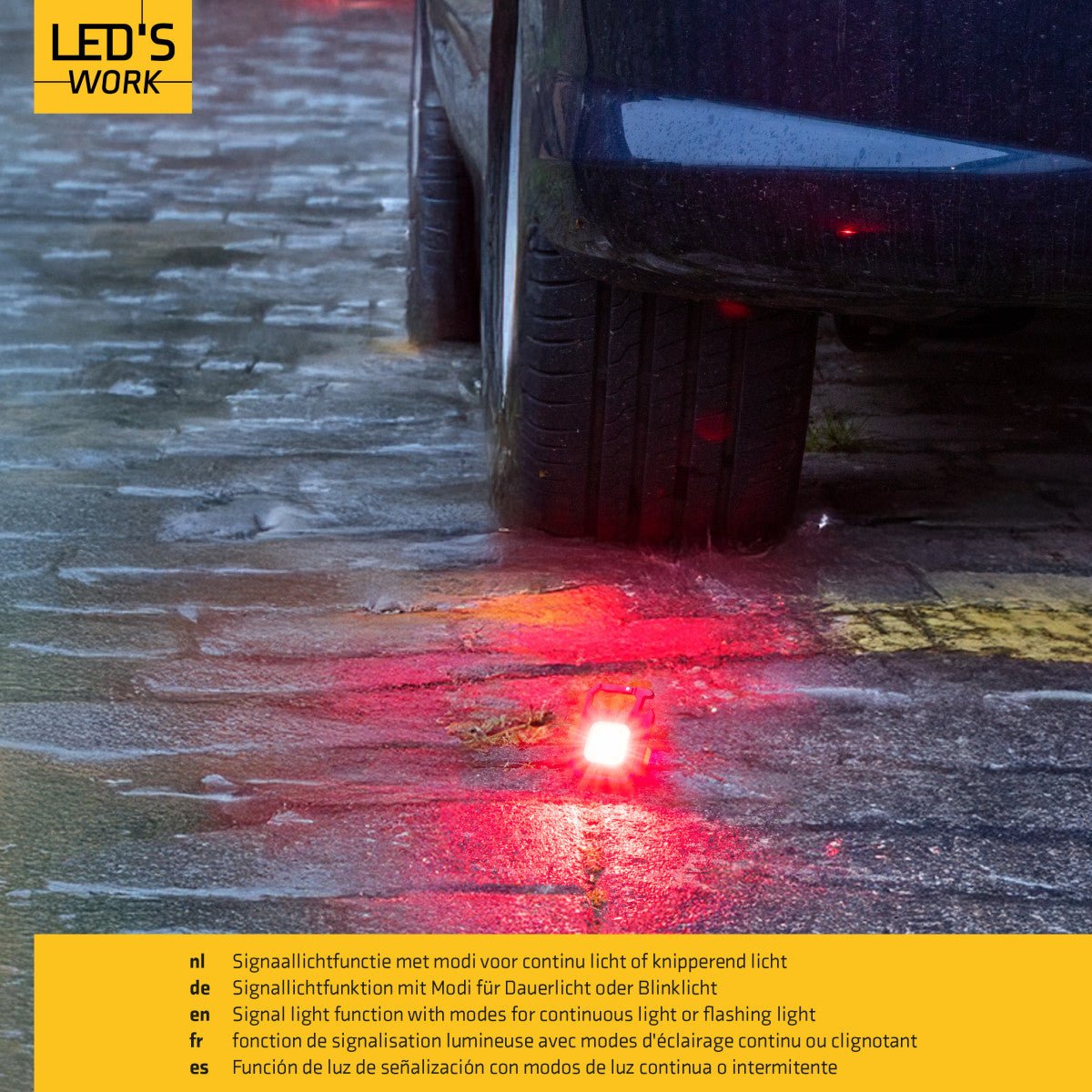 LED's Work mini Werklamp met sleutelhanger - Oplaadbaar met USB - Draadloos op accu - LED.nl