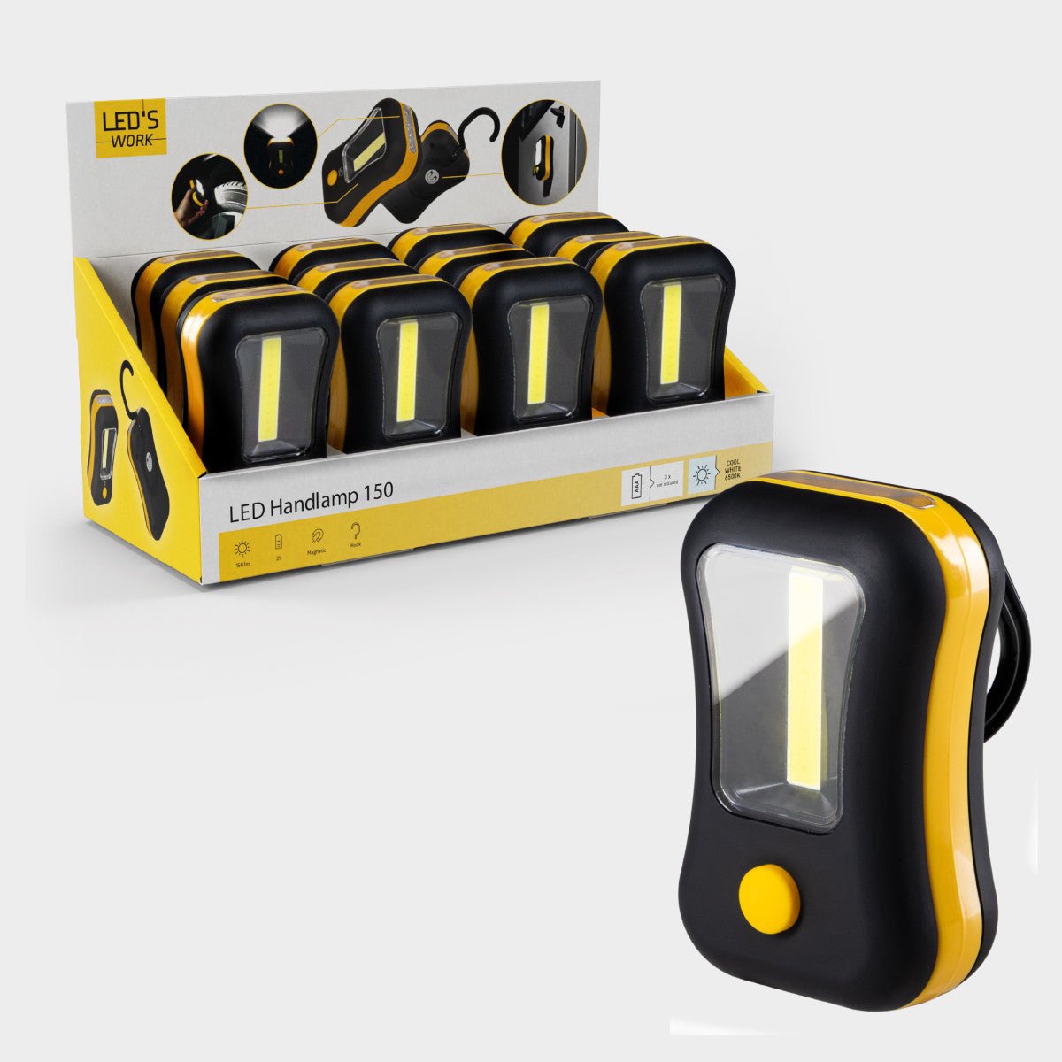LED's Work MINI Werklamp op batterijen - Draadloos - Werkt op 3 AAA batterijen - LED.nl