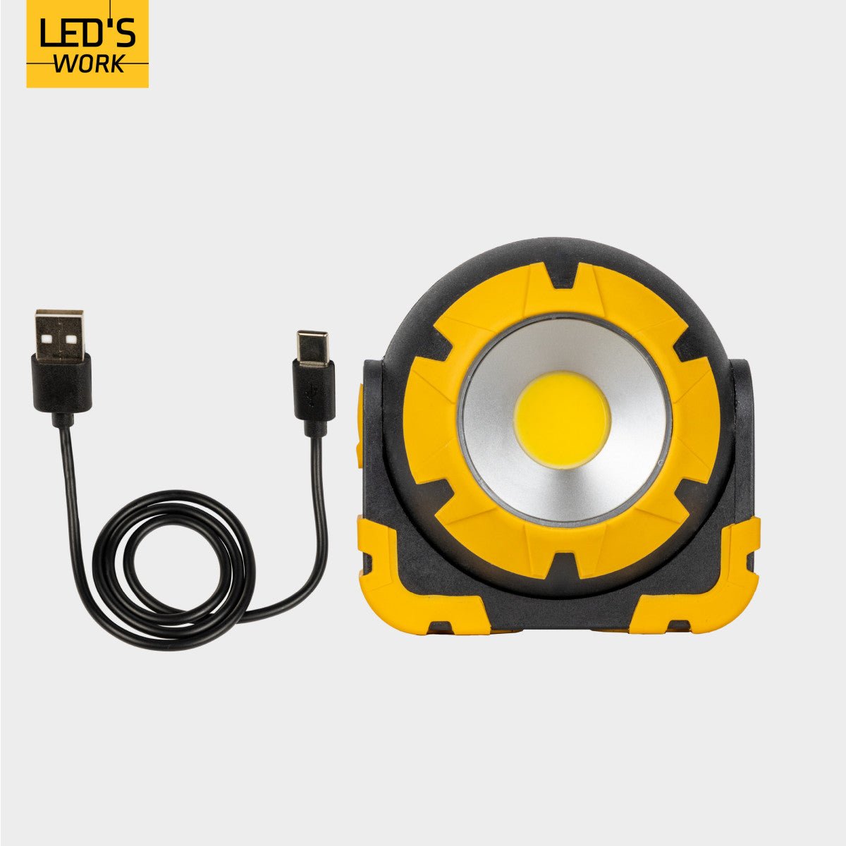 LED's Work Oplaadbare LED Looplamp - Werkt draadloos op accu - 10 x 10 cm - LED.nl