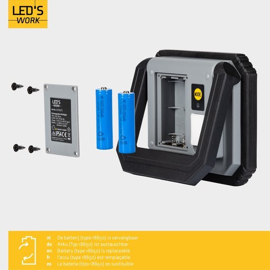 LED's Work Oplaadbare LED werklamp met accu 700 - Draadloos en draagbaar - 10W - LED.nl