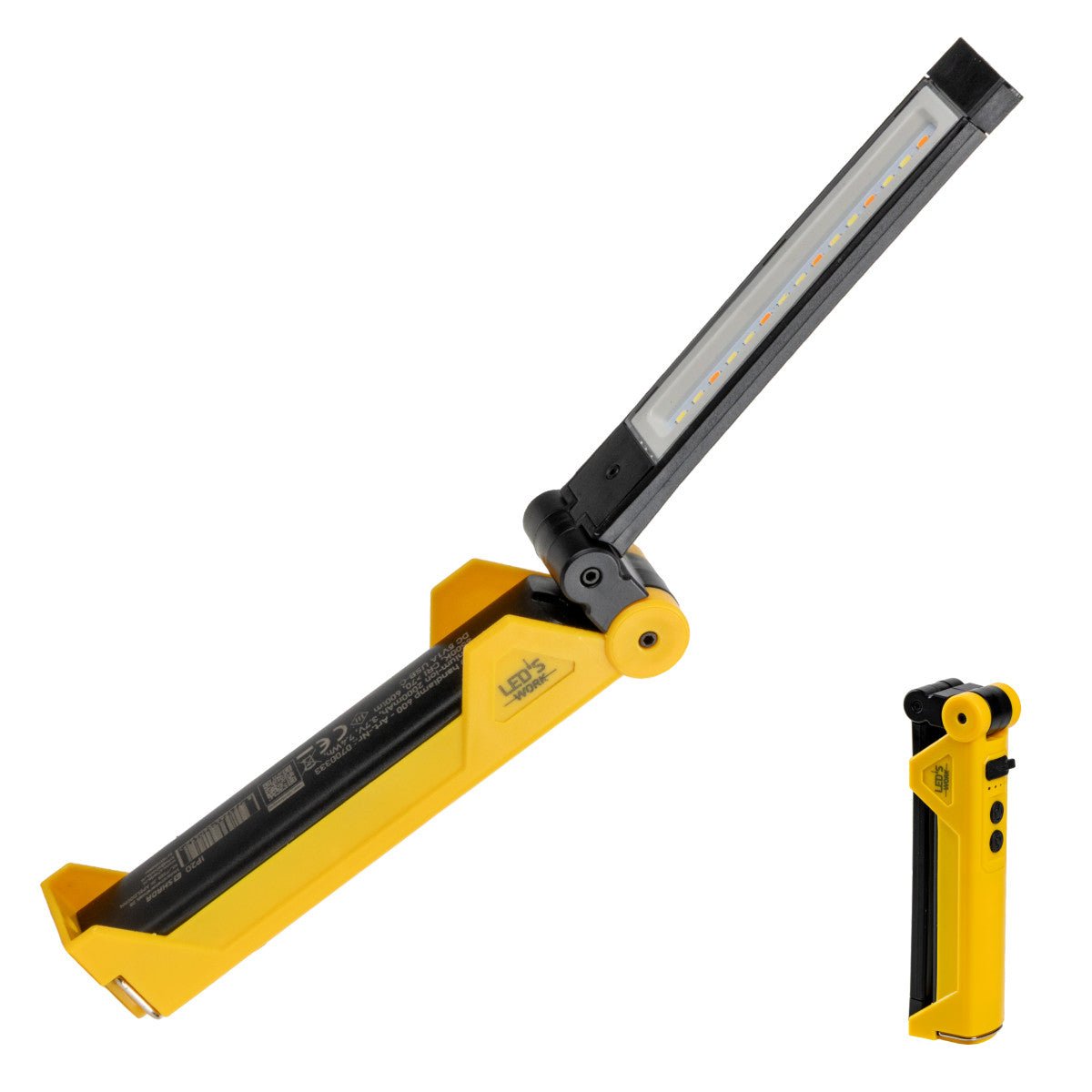 LED's Work Oplaadbare LED Werklamp op accu 600 - Werkt draadloos - Met magneet en haak - LED.nl