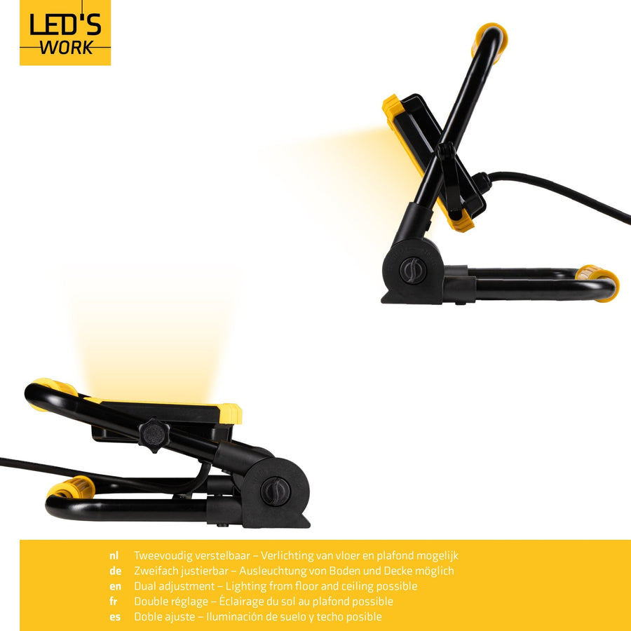 LED-Arbeitsleuchte, faltbar, Bauleuchte 3900 – 30 W LED – 3 Meter Kabel - LED.de