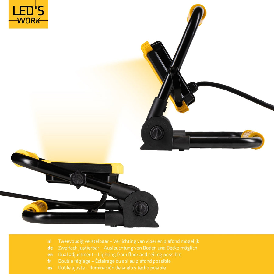 Zusammenklappbare LED-Bauleuchte 6400 - 50 W - 5 Meter Kabel - LED.de