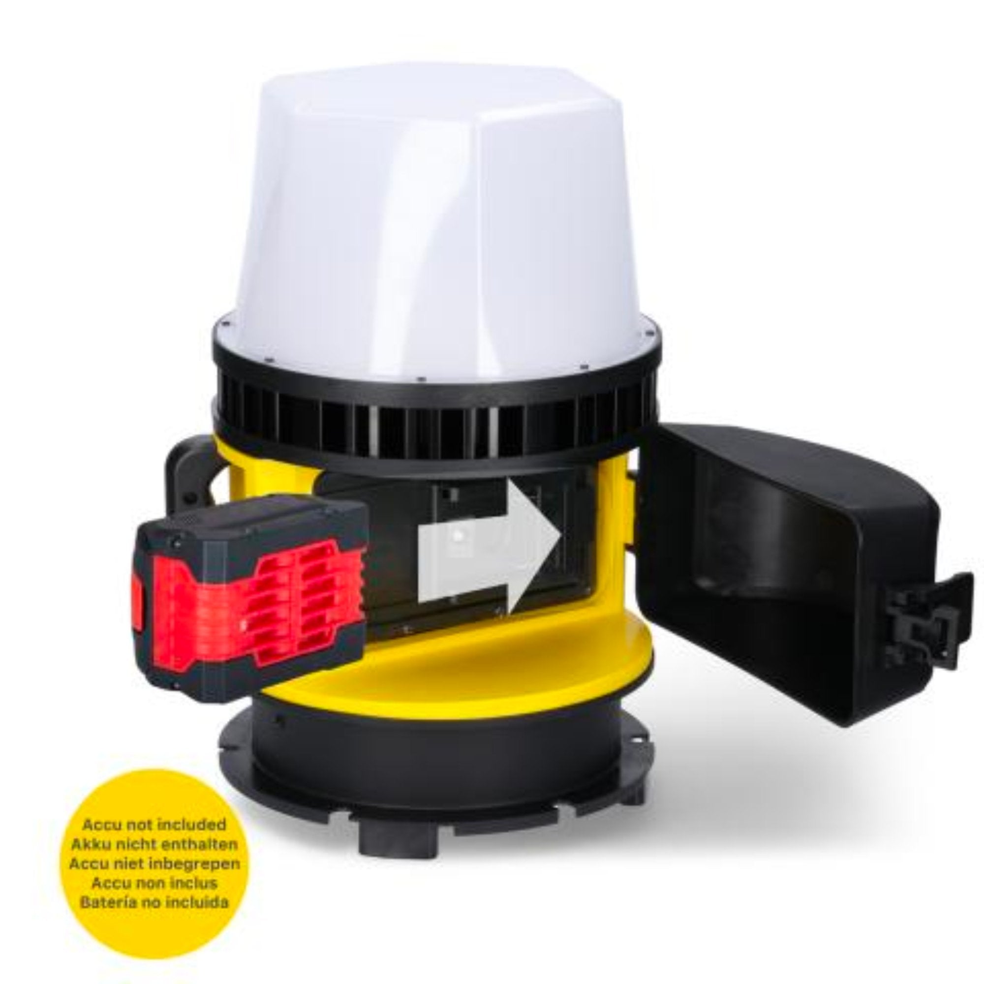 LED's Work 18V Portable LED Bouwlamp 6000lm - Universeel oplaadbaar met 18V accu - 60W LED.nl