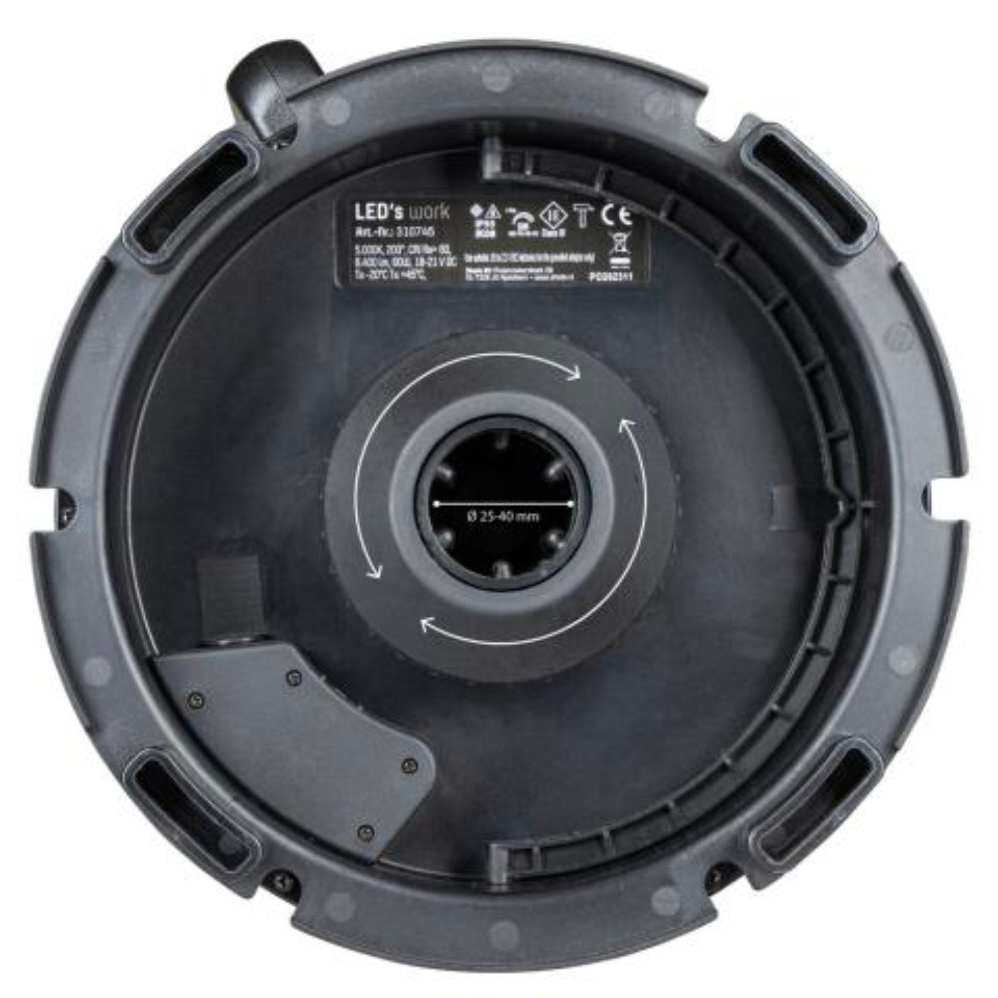 LED's Work 18V Portable LED Bouwlamp 6000lm - Universeel oplaadbaar met 18V accu - 60W LED.nl