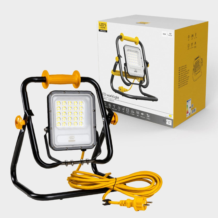 Hochwertige LED-Bauleuchte, Schutzklasse 2 – 50 W | 7000 lm | 4000 K - LED.de