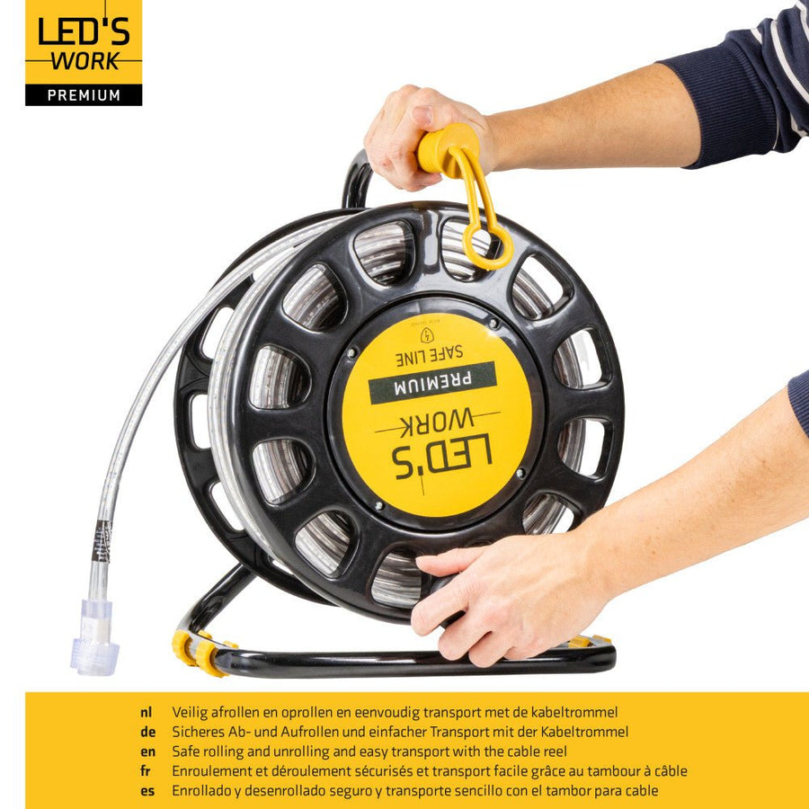 LED's Work Premium Safeline LED-Lichtröhre 25 m 200 W 48 V 20.000 lm 5000 K auf Rolle - LED.de