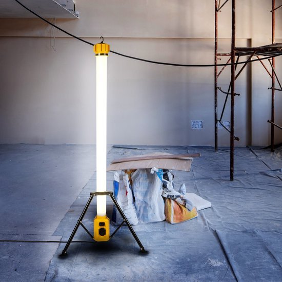 LED's Work Toren bouwlamp met extra stopcontact - Staaf werklamp - 100W - 12000 lm - LED.nl