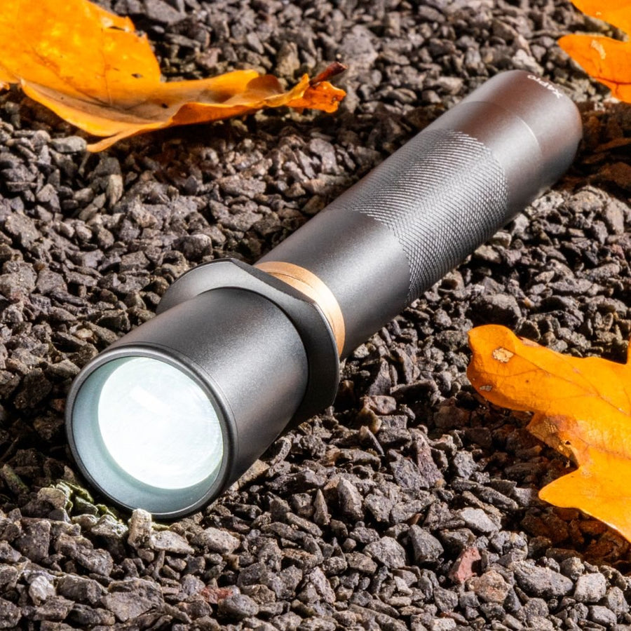 LED-Arbeitstaschenlampe mit Batterien (6x AAA) – 900 Lumen – IPX4 spritzwassergeschützt – Dimmbar in 3 Stufen - LED.de
