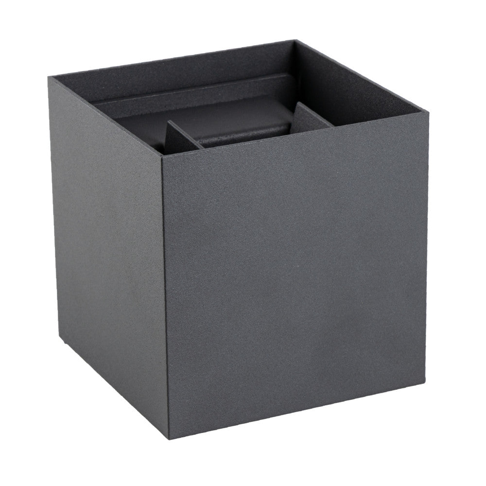 Lumo Cube Antraciet - Wandarmatuur zonder lichtbron - Excl 1xG9 - IP65 - LED.nl
