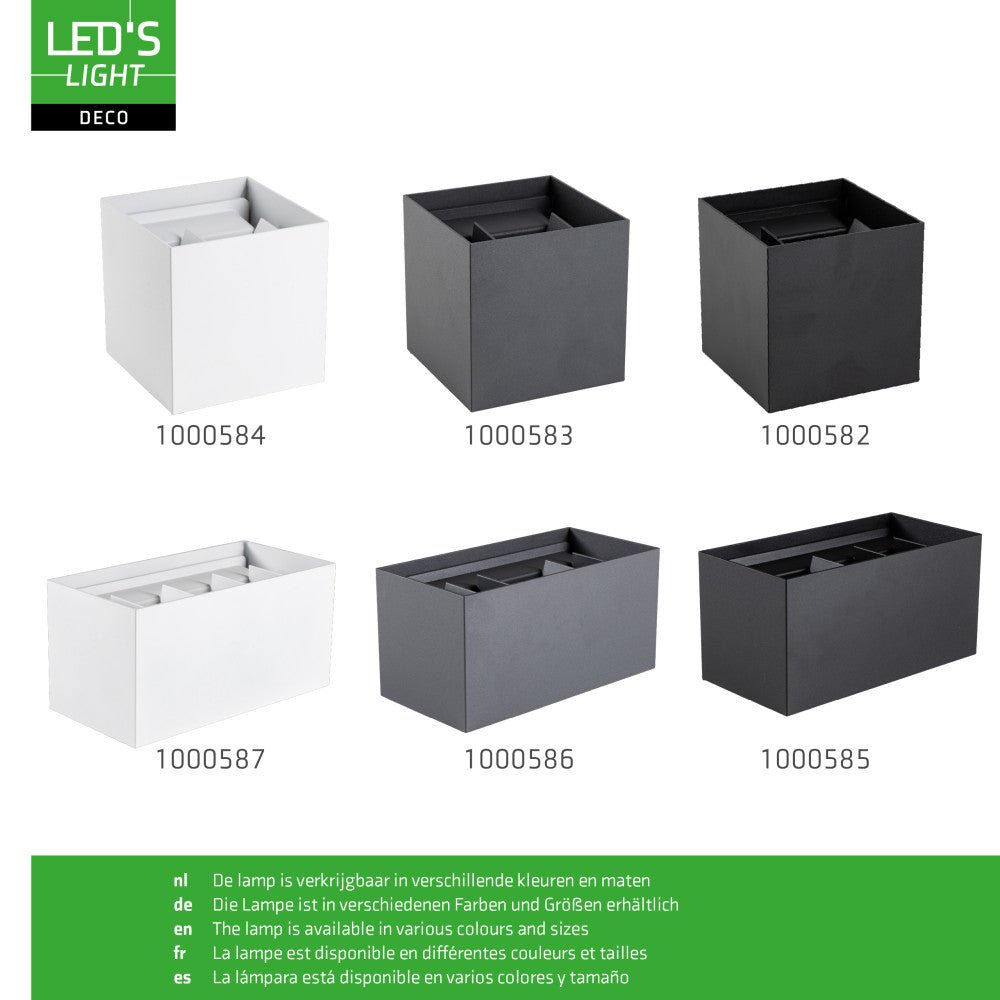 Lumo Cube Antraciet - Wandarmatuur zonder lichtbron - Excl 1xG9 - IP65 - LED.nl