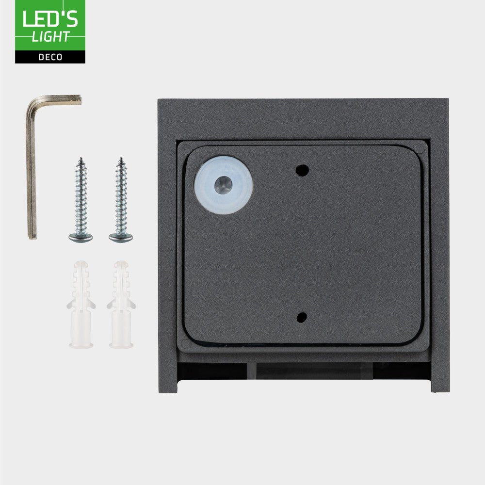 Lumo Cube Antraciet - Wandarmatuur zonder lichtbron - Excl 1xG9 - IP65 - LED.nl