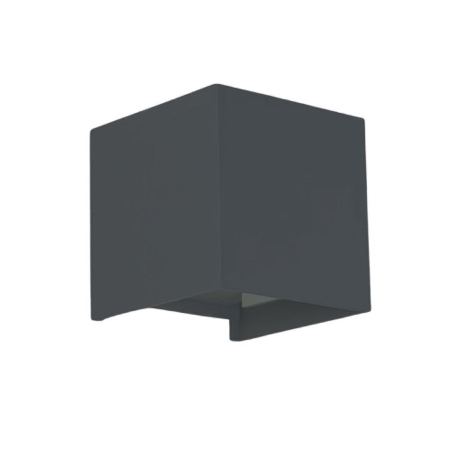 Lumo Cube Antraciet - Wandarmatuur zonder lichtbron - Excl 1xG9 - IP65 Wandlampen LED.nl
