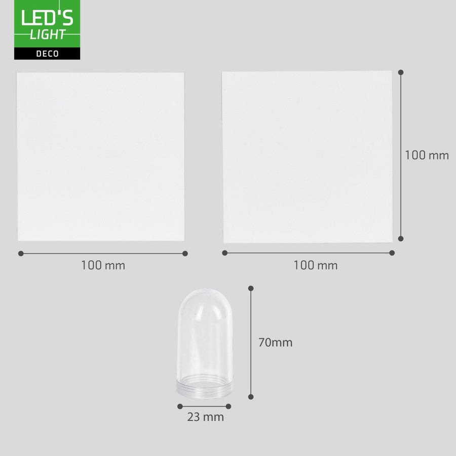 Lumo Cube Wit - Wandarmatuur zonder lichtbron - Excl 1xG9 - IP65 Wandlampen LED.nl