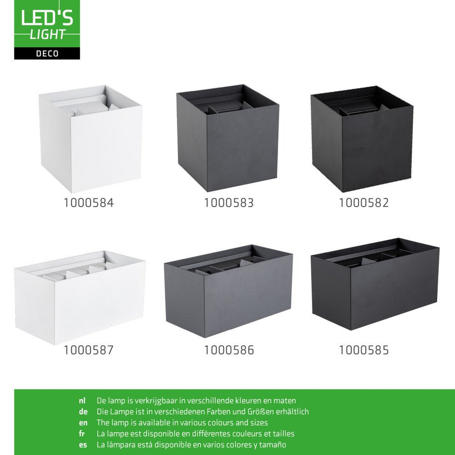 Lumo Cube Wit - Wandarmatuur zonder lichtbron - Excl 1xG9 - IP65 Wandlampen LED.nl